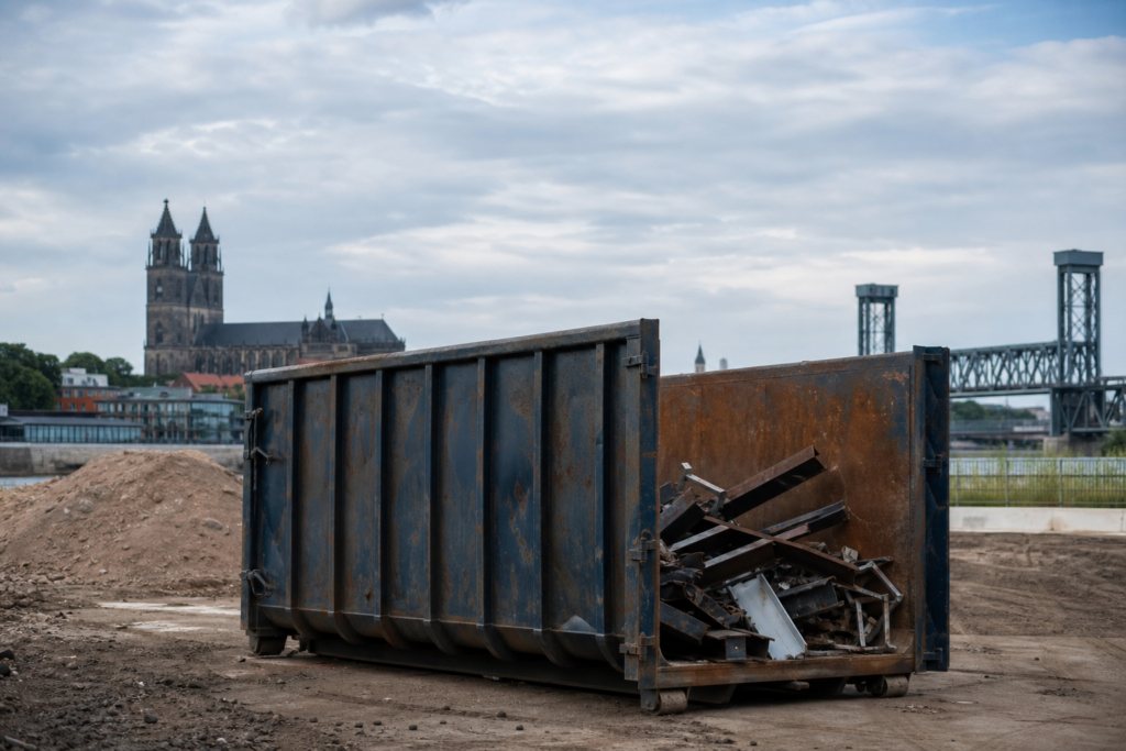 Schrottabholung Magdeburg für Gewerbe: Container und Großmengen